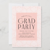 Moderne und einfache 3-Foto-Graduierungsparty Einladung (Rückseite)