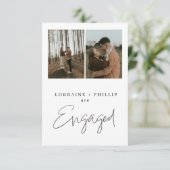 Moderne und einfache Ankündigung der Zwei-Foto-Ver (Stehend Vorderseite)