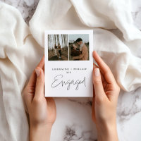 Moderne und einfache Ankündigung der Zwei-Foto-Ver