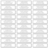 Moderne und einfache Anschrift für Hochzeitsgäste Aufkleber (Vorderseite)