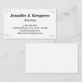 Moderne und einfache Anwaltskarte Visitenkarte (Vorne/Hinten)