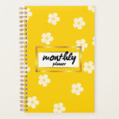 Moderne und einfache Blumenbedeckung Monatlicher P Planer (Vorderseite)