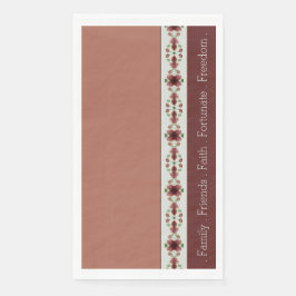 Moderne und einfache braune Blume Serviette