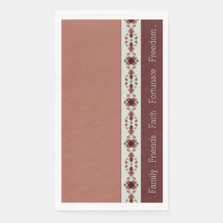 Moderne und einfache braune Blume Serviette