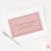 Moderne und einfache Curry Script-Rücksendeadresse Rechteckiger Aufkleber (Umschlag)