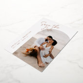 Moderne und einfache Folien-Save the Date-Karte Folieneinladung (Gedreht)