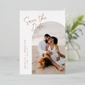 Moderne und einfache Folien-Save the Date-Karte Folieneinladung (Stehend vorne)