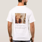 Moderne und einfache Foto Collage Beerdigung T-Shirt (Rückseite)