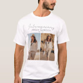 Moderne und einfache Foto Collage Beerdigung T-Shirt (Vorderseite)
