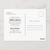 Moderne und einfache Foto-Dedication-Einladung Postkarte (Rückseite)