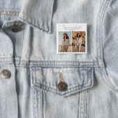 Moderne und einfache Fotocollage Funeral Button (Beispiel)