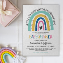 Moderne und einfache Hope Rainbow Baby Dusche