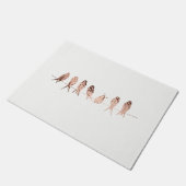 Moderne und einfache Imitate Kupfer Vögel | Door M Fußmatte (Schrägansicht)