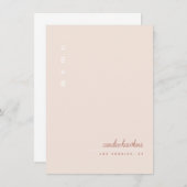 Moderne und einfache persönliche Stationierung Einladung (Vorne/Hinten)