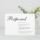 Moderne und einfache Postkarte für Hochzeiten (Stehend Vorderseite)