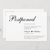 Moderne und einfache Postkarte für Hochzeiten (Vorne/Hinten)