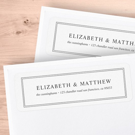 Moderne und einfache Rücksendeadresse