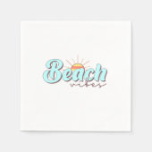 Moderne und einfache Strandvibes White Serviette (Vorderseite)