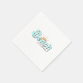 Moderne und einfache Strandvibes White Serviette (Ecke)