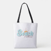 Moderne und einfache Strandvibes White Tasche (Rückseite)