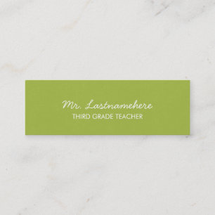 Moderne und einfache Teacher Business Card Mini Visitenkarte