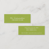 Moderne und einfache Teacher Business Card Mini Visitenkarte (Vorne/Hinten)