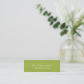 Moderne und einfache Teacher Business Card Mini Visitenkarte (Stehend Vorderseite)