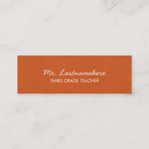 Moderne und einfache Teacher Business Card Mini Visitenkarte