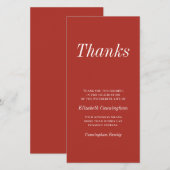 Moderne und einfache Typografie Dankeskarte (Vorne/Hinten)