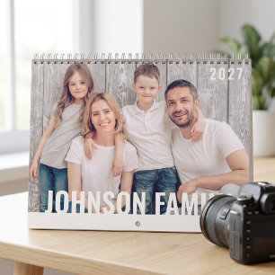 Moderne und einfache Typografie-Fotos für die eige Kalender