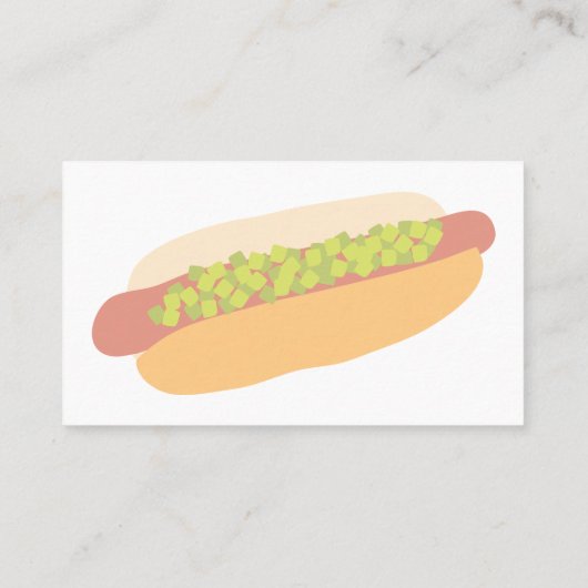 Moderne und einfache Würstchen-Gewohnheit Visitenkarte (Rückseite)