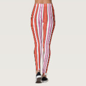 Moderne und einzigartige Monogramm l farbige Strei Leggings (Rückseite)
