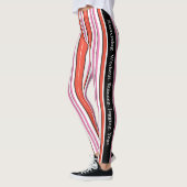 Moderne und einzigartige Monogramm l farbige Strei Leggings (Links)