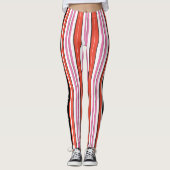 Moderne und einzigartige Monogramm l farbige Strei Leggings (Vorderseite)