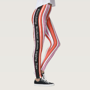 Moderne und einzigartige Monogramm l farbige Strei Leggings