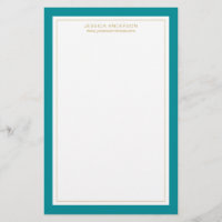 Moderne und elegante Aquamarine und weiße Personal