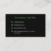 Moderne und elegante arabische Rasenpflege Visitenkarte (Rückseite)