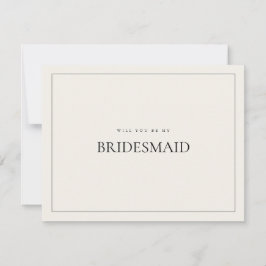 Moderne und elegante Beige Bridesmaid-Vorschlagska Save The Date