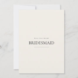 Moderne und elegante Beige Bridesmaid-Vorschlagska Save The Date
