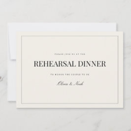 Moderne und elegante Beige Probe Dinner Card Dankeskarte
