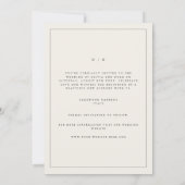 Moderne und elegante Beige Save the Date Hochzeits Ankündigung (Rückseite)