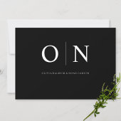 Moderne und elegante Black Save the Date Wedding C