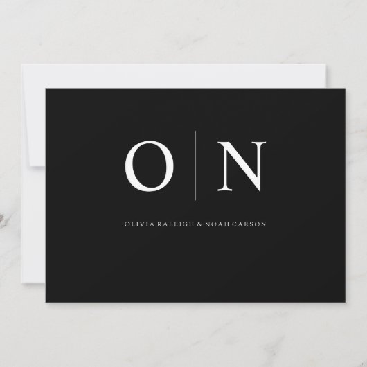 Moderne und elegante Black Save the Date Wedding C (Vorderseite)