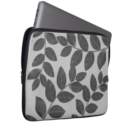 Moderne und elegante Blätter Laptopschutzhülle (Vorne Rechts)