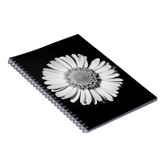 Moderne und elegante Blume Big Black and White Dai Notizblock (Rechte Seite)
