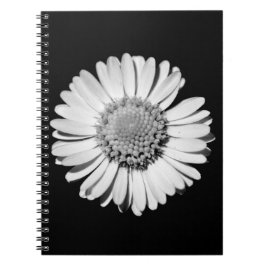 Moderne und elegante Blume Big Black and White Dai Notizblock