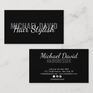 Moderne und elegante chic Friseur Schrift Visitenkarte