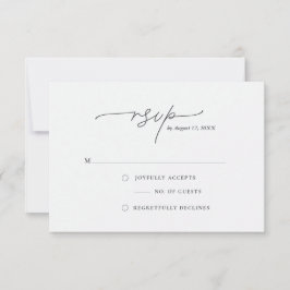 Moderne und elegante einfache Antwortkarte RSVP Karte