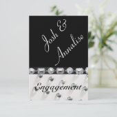 Moderne und elegante Einladung zu einem Engagement (Stehend Vorderseite)