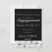 Moderne und elegante Einladung zu einem Engagement (Rückseite)